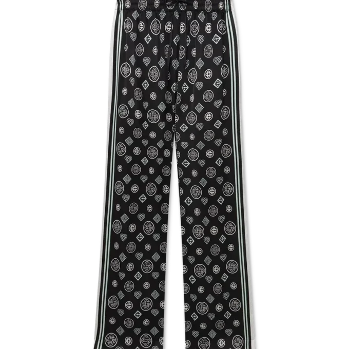 Monogram-pyjamasbyxor i silkesatin Monogram-pyjamasbyxor i silkesatin