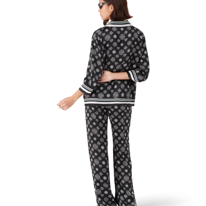 Monogram-pyjamasbyxor i silkesatin Monogram-pyjamasbyxor i silkesatin