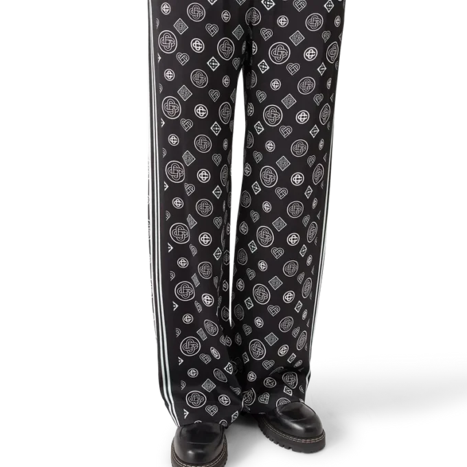 Monogram-pyjamasbyxor i silkesatin Monogram-pyjamasbyxor i silkesatin