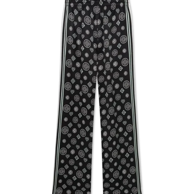 Monogram-pyjamasbyxor i silkesatin Monogram-pyjamasbyxor i silkesatin