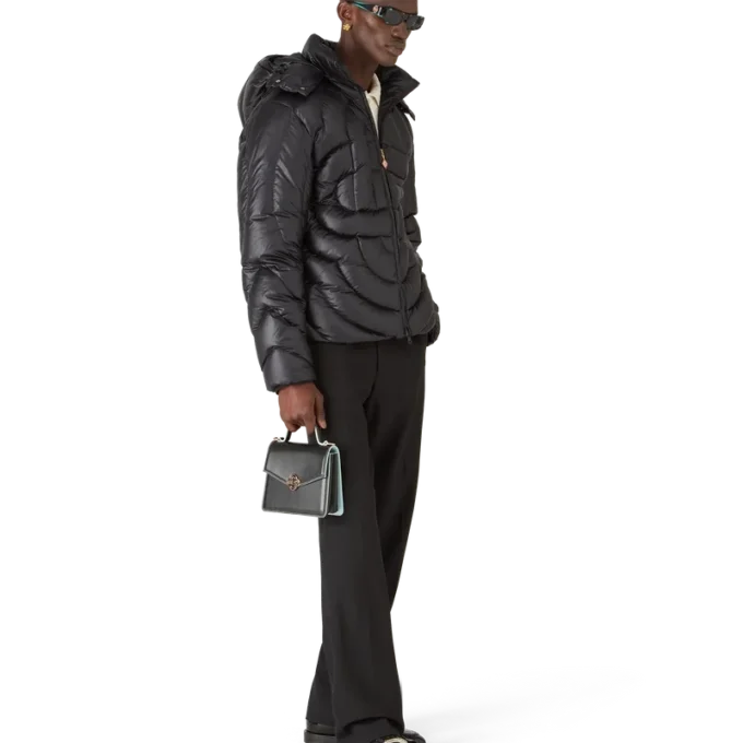 Monogram-quiltad nylonpufferjacka Monogram-quiltad nylonpufferjacka