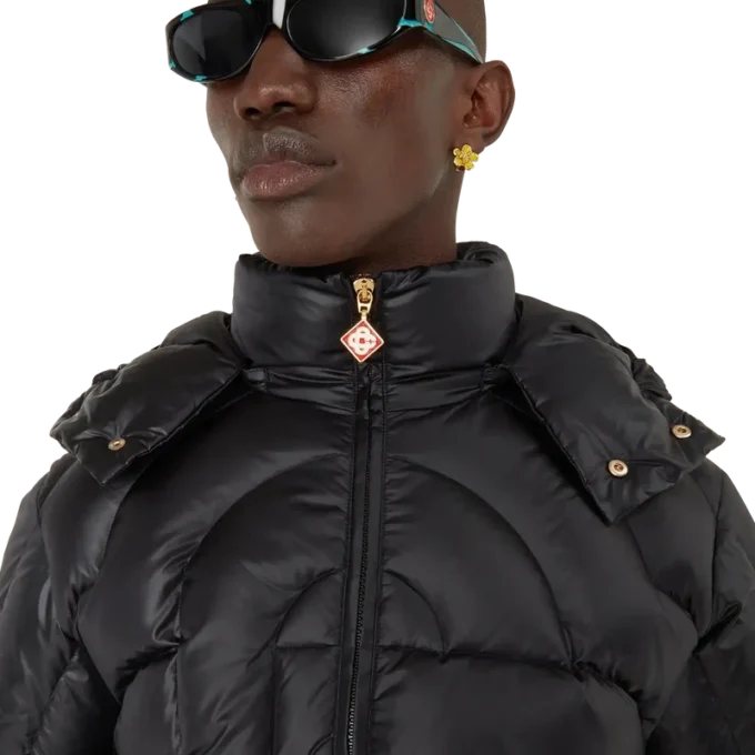 Monogram-quiltad nylonpufferjacka Monogram-quiltad nylonpufferjacka