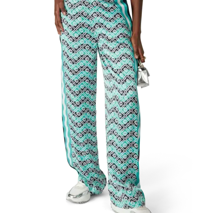 Monogram Wave-byxor i siden