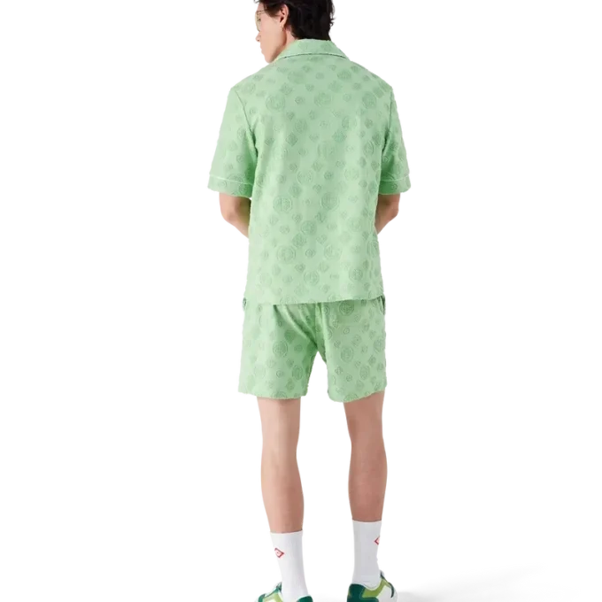 Monogramshorts i frotté