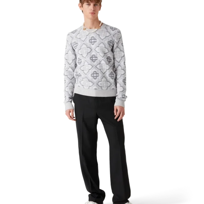 Monogramstickad tröja Monogramstickad tröja