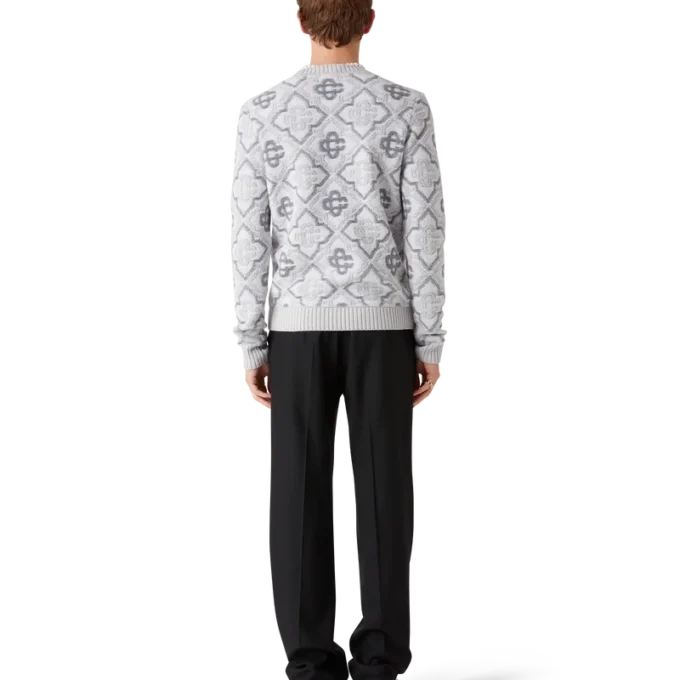 Monogramstickad tröja Monogramstickad tröja