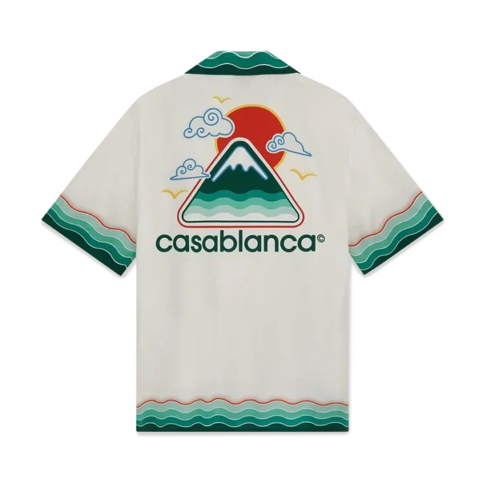 Montagne Ondulee kortärmad skjorta i siden