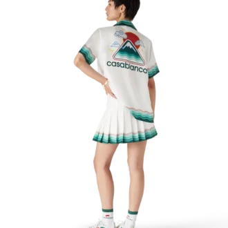 Montagne Ondulee kortärmad skjorta i siden