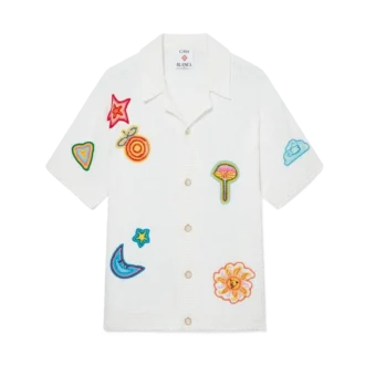 Motiv-virkad skjorta