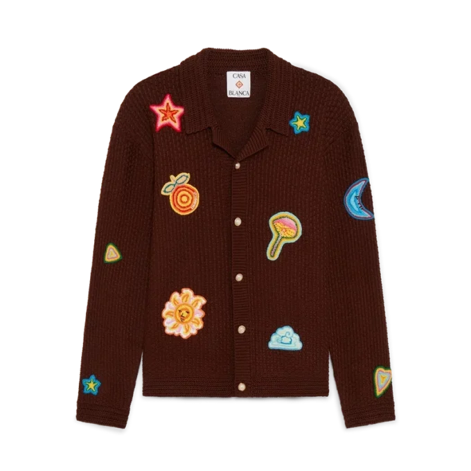 Motiv-virkad skjorta