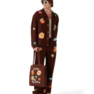 Motiv-virkad skjorta