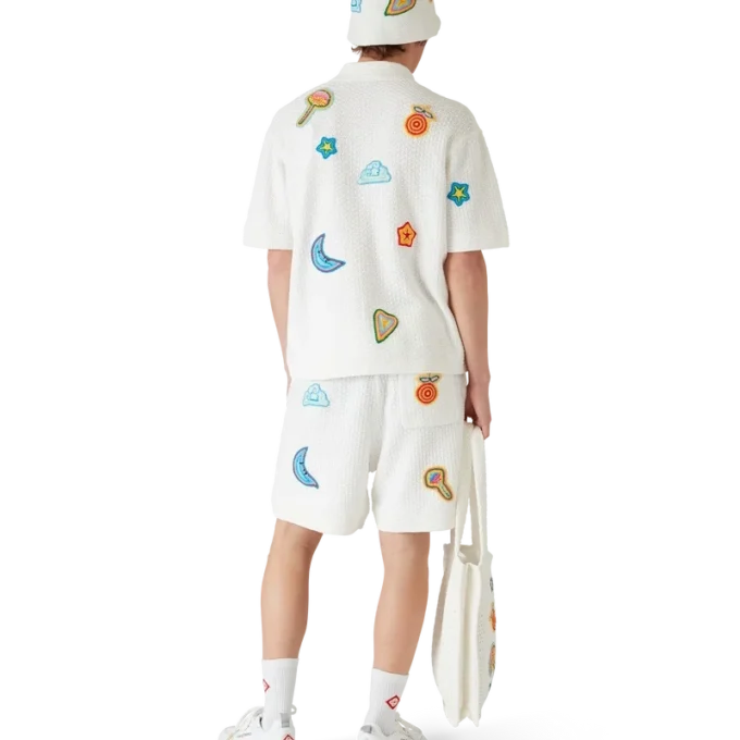 Motiv-virkad skjorta