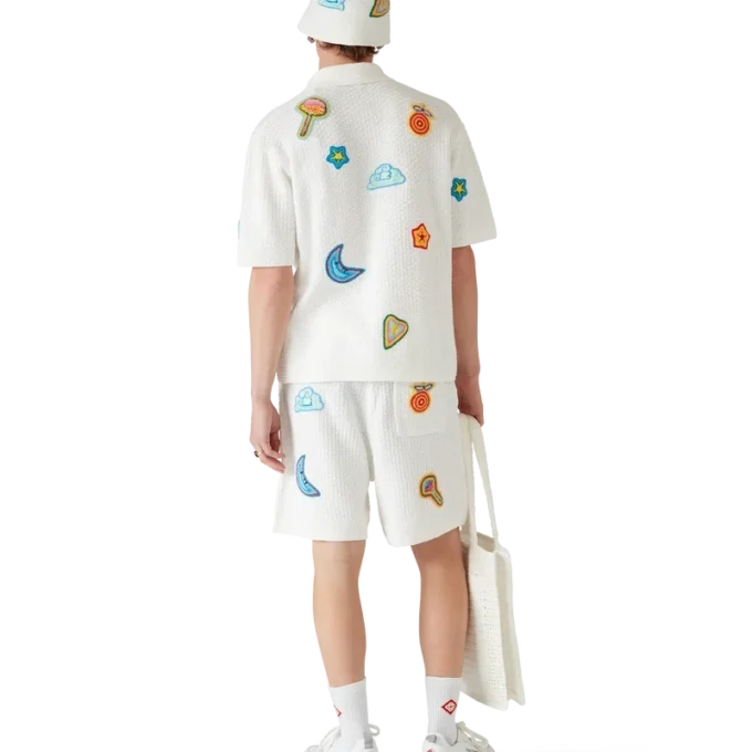 Motiv-virkade shorts