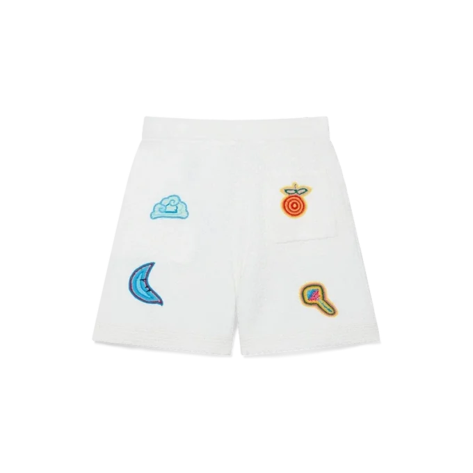 Motiv-virkade shorts