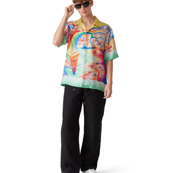 Nature’s Teacher kortärmad silkesskjorta