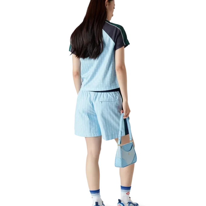 Nålstreckade Laurel-träningsshorts