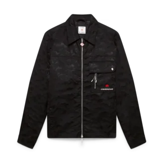 Nylon Mountain kortärmad kamouflage-shorts med dragkedja