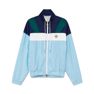 Nylonjacka med smala ränder