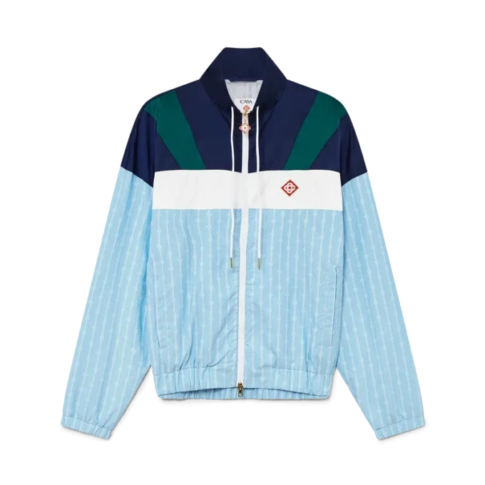 Nylonjacka med smala ränder