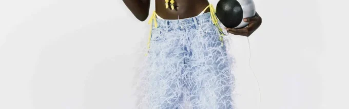 Optic Drop String Beaded Bikini Top