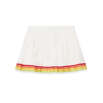 Orange Mascot plisserad kjol i silketwill