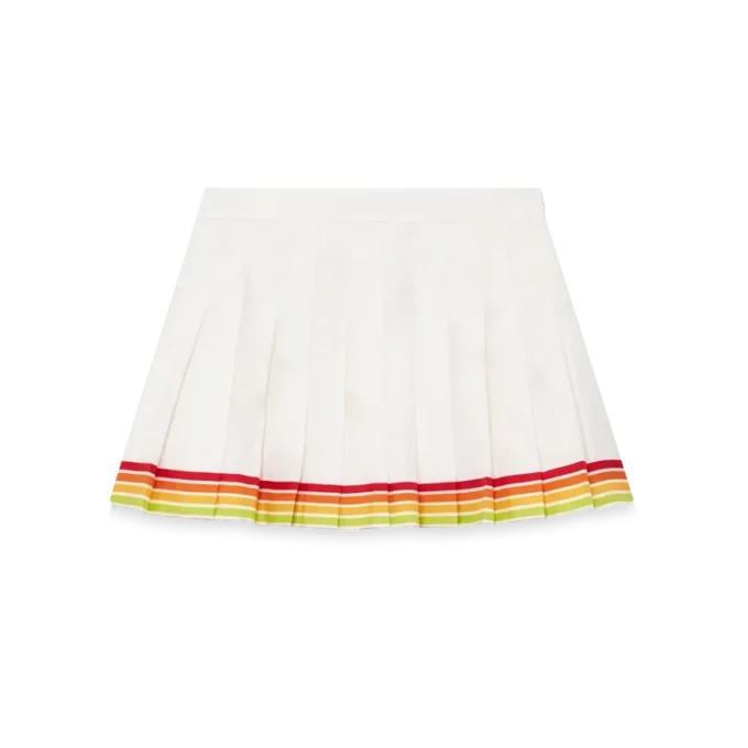 Orange Mascot plisserad kjol i silketwill