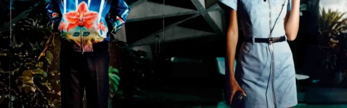 Orchid Glitch Silk Klänning