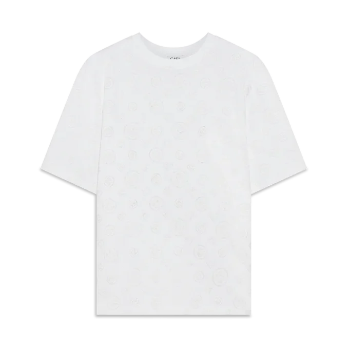 Oversized T-shirt med kort ärm och applikerat monogram