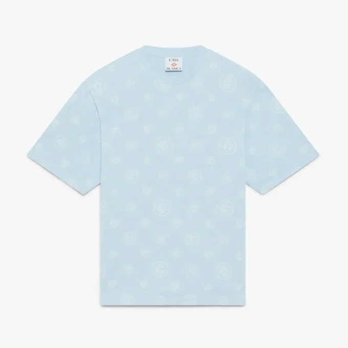 Oversized T-shirt med kort ärm och applikerat monogram