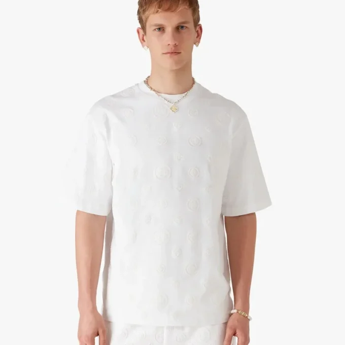 Oversized T-shirt med kort ärm och applikerat monogram