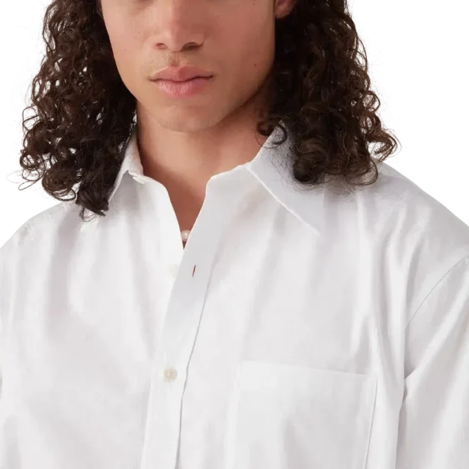 Oxfordskjorta i bomullsjacquard med monogram