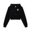 Pearl Diamond Cropped Hooded Sweatshirt