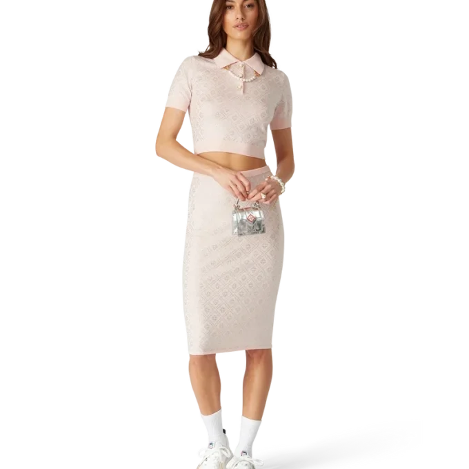 Crystal Monogram Knit Kjolar