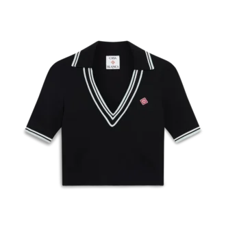 Pikétröja i viskos med V-ringning