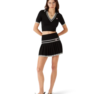 Pikétröja i viskos med V-ringning