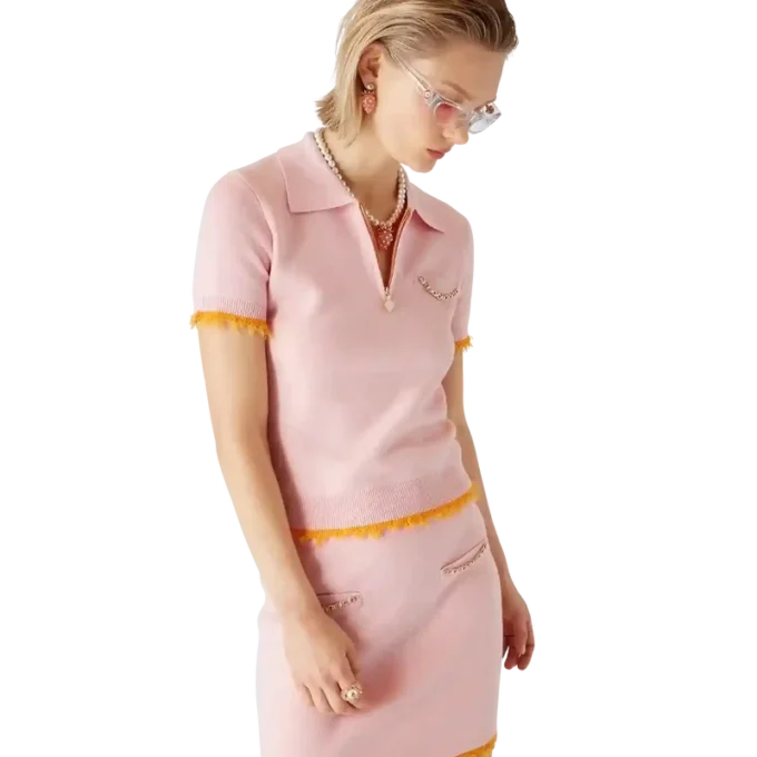 Pikétröja med dubbelsidig design Pikétröja med dubbelsidig design