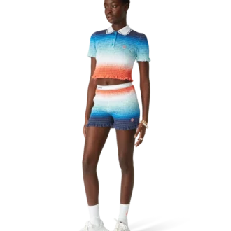 Gradient Shirred Shorts