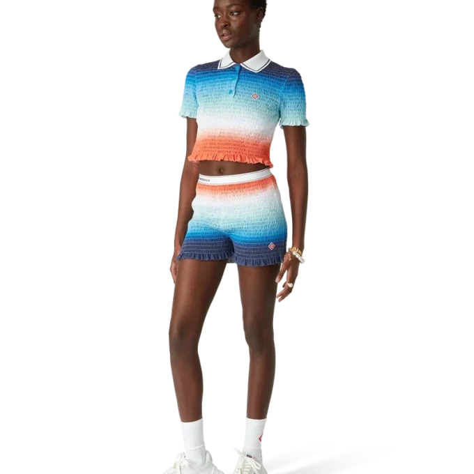 Gradient Shirred Shorts Gradient Shirred Shorts