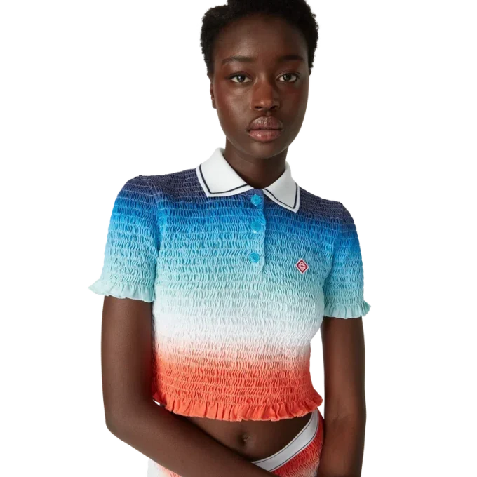 Pikétröja med färgövergång