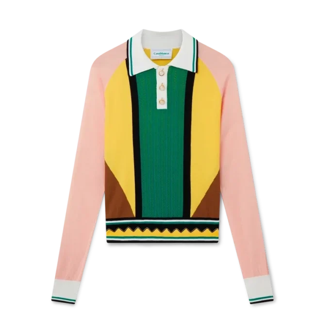 Pikétröja med grafiska paneler