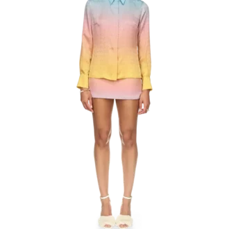 Ping Pong Gradient Silk Skjorte