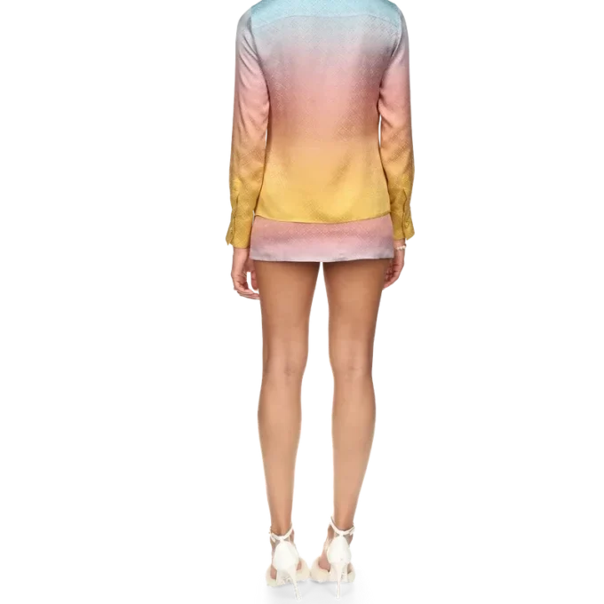 Ping Pong Gradient Silk Skjorte