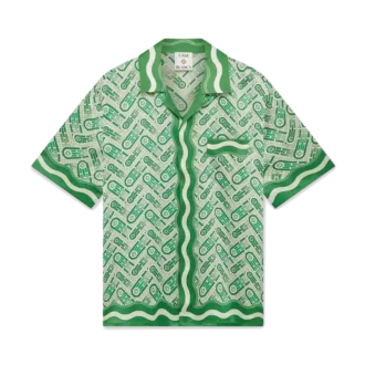 Ping Pong kortärmad silkeskjorta