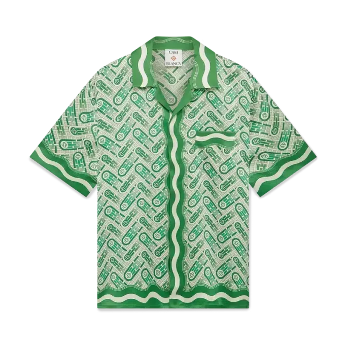 Ping Pong kortärmad silkeskjorta