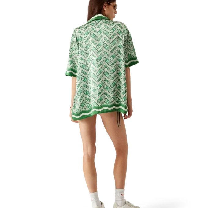 Ping Pong kortärmad silkeskjorta