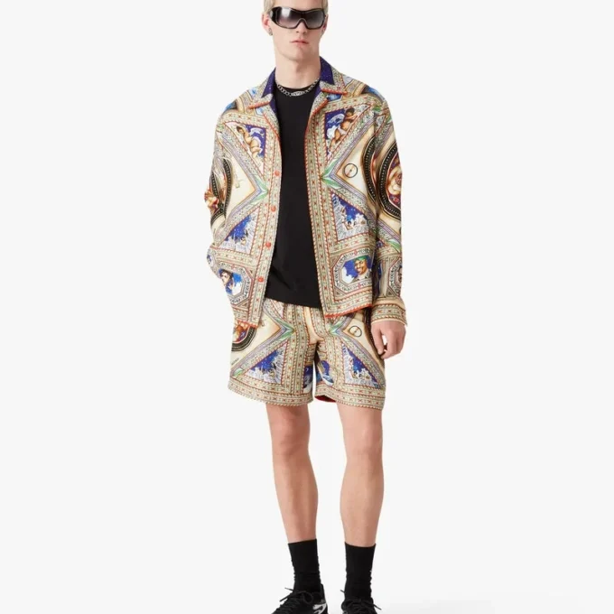 Plafond Orne De Musique långärmad silkesskjorta