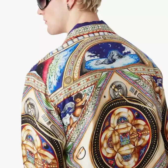 Plafond Orne De Musique långärmad silkesskjorta