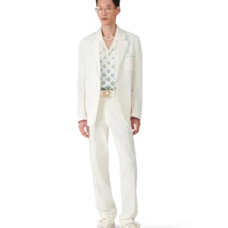 Plisserade byxor i linne