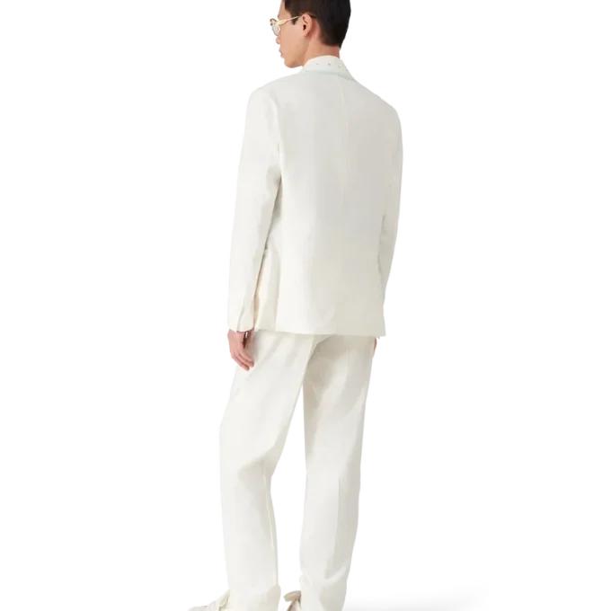 Plisserade byxor i linne