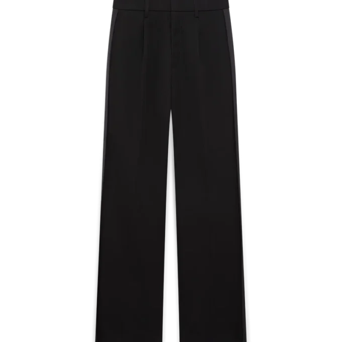 Plisserade byxor i ull